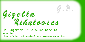 gizella mihalovics business card